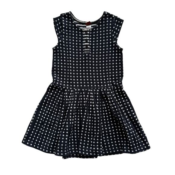 Tea Collection Parma Polka Dot Knit Henley Sweater Dress Size 5 - Picture 1 of 4